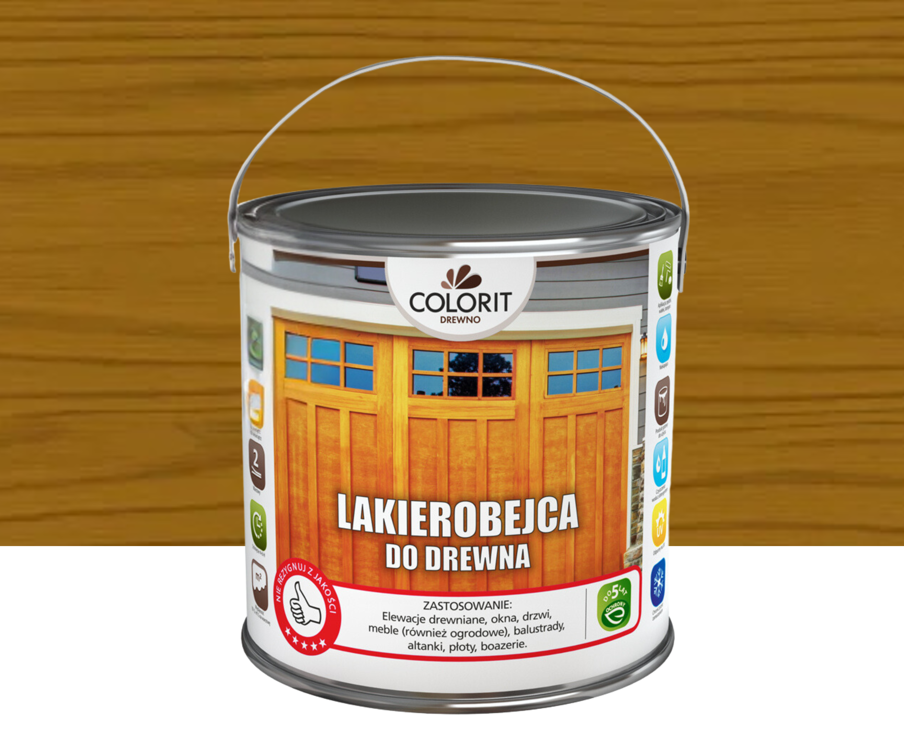Lakierobejca do drewna dąb 2.5 l Colorit