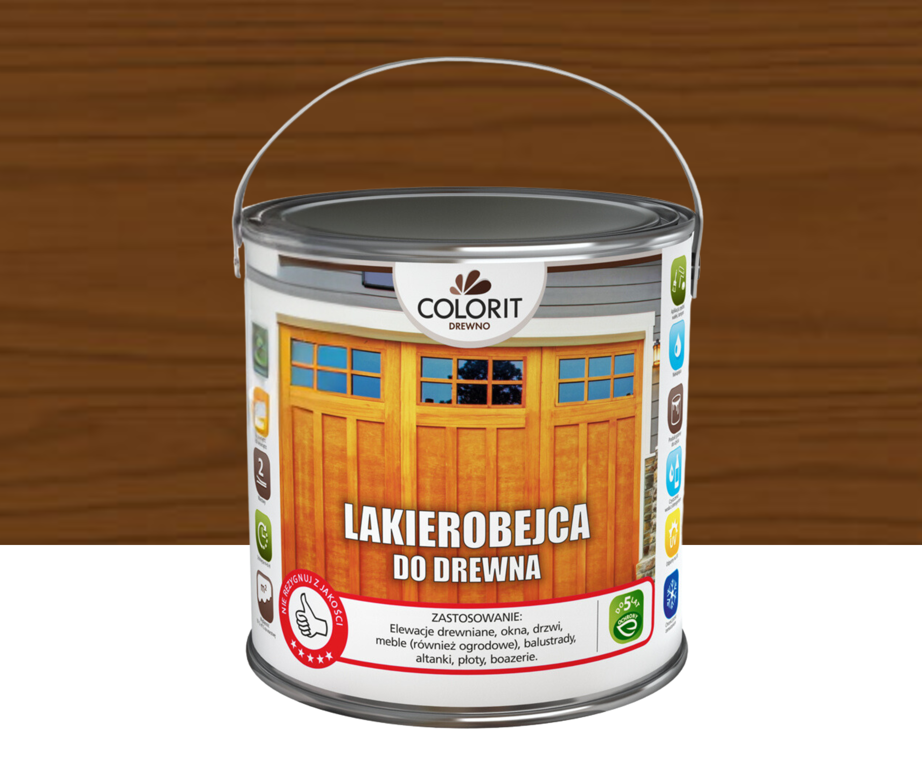 Lakierobejca do drewna dąb ciemny 2.5 l Colorit