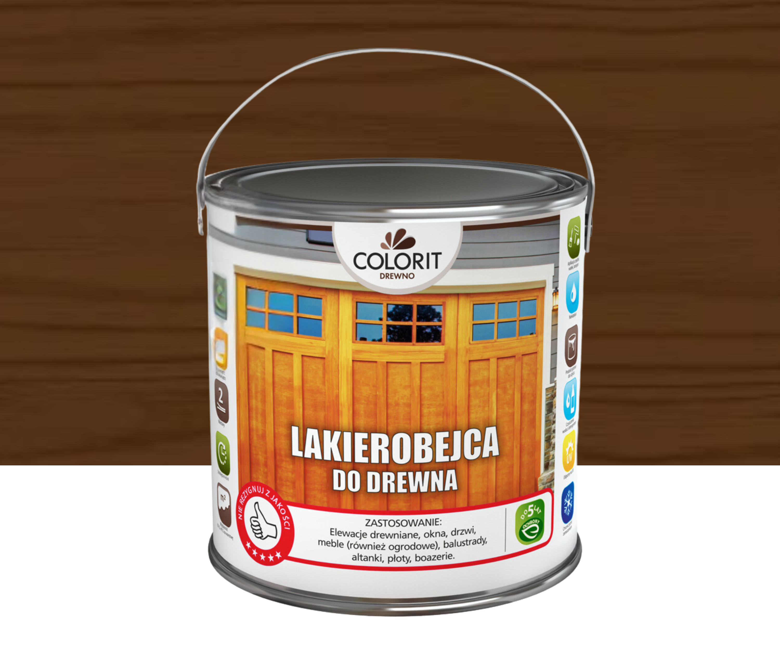 Lakierobejca do drewna palisander 2.5 l Colorit