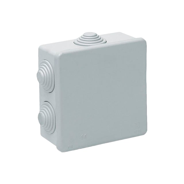 CAJA DE REGISTRO ELÉCTRICO ESTANCA 80X80X40MM PARA SUPERFICIE DE EXTERIOR CON TAPA A PRESIÓN PACK 6UDS