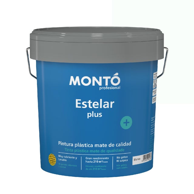 PINTURA PLASTICA BLANCO HIELO MATE 4L ESTELAR