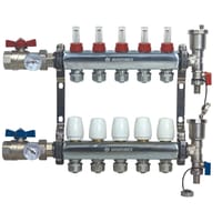 COLECTOR INOX 6 CIRCUITOS CON RACORES - 1