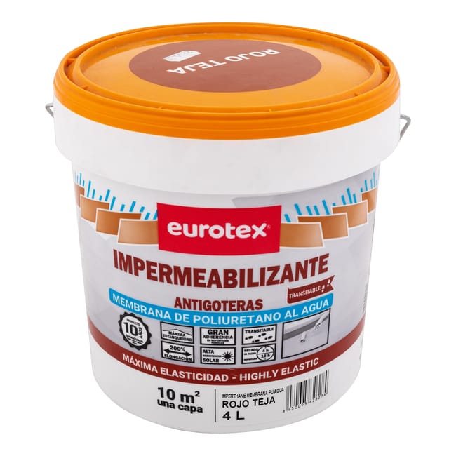 MEMBRANA DE POLIURETANO AL AGUA 4L ROJO TEJA - 1