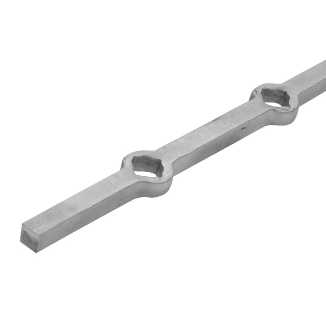 BARRA DE HIERRO FORJADO PERFORADA ROMBO 16X16MM 2M