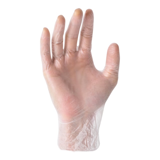  100 GUANTES DESECHABLES VINILO SIN POLVO TALLA 7 550 JUBA
