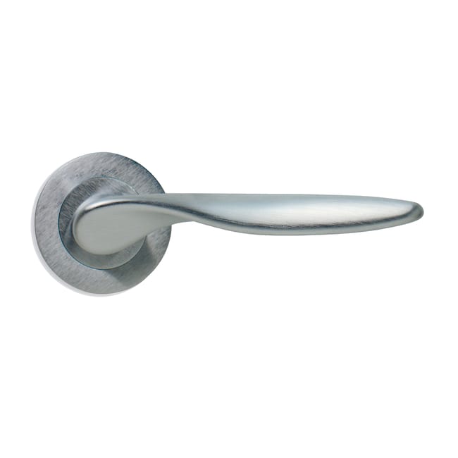 JUEGO MANILLA ROSETAS DE LATON ACABADO CROMO SATINADO MODELO SOCHI - 1