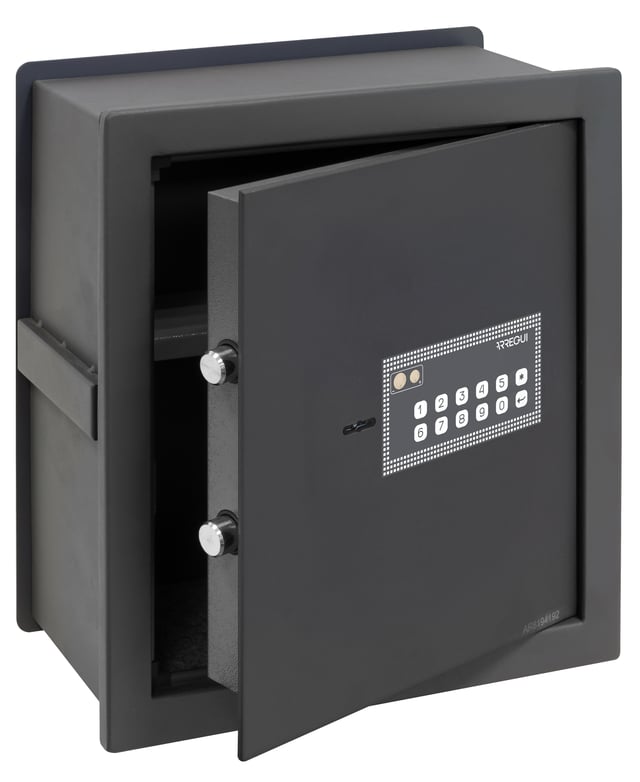CAJA FUERTE ELECTRÓNICA DE APERTURA CON LLAVE EMPOTRADA DE TAMAÑO GRANDE 10-21L ARREGUI