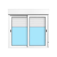 VENTANA ALUMINIO CORREDERA CON PERSIANA BLANCA 120X115CM - 1