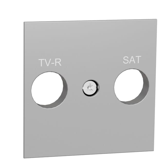 TAPA RADIO TV/SAT ANCHA SERIE NEW UNICA ALUMINIO - 1