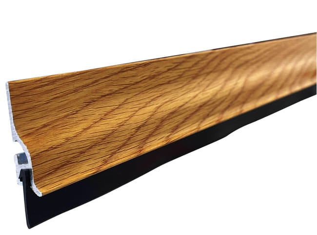 BURLETE AUTOADHESIVO PUERTA ROBLE 1,05M ALUMINIO EXTERIOR BURCASA - 1