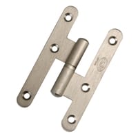 PERNIO BISAGRA DE PUERTA 9.5 CM  PALA REDONDO DERECHA LATON CROMO - 1