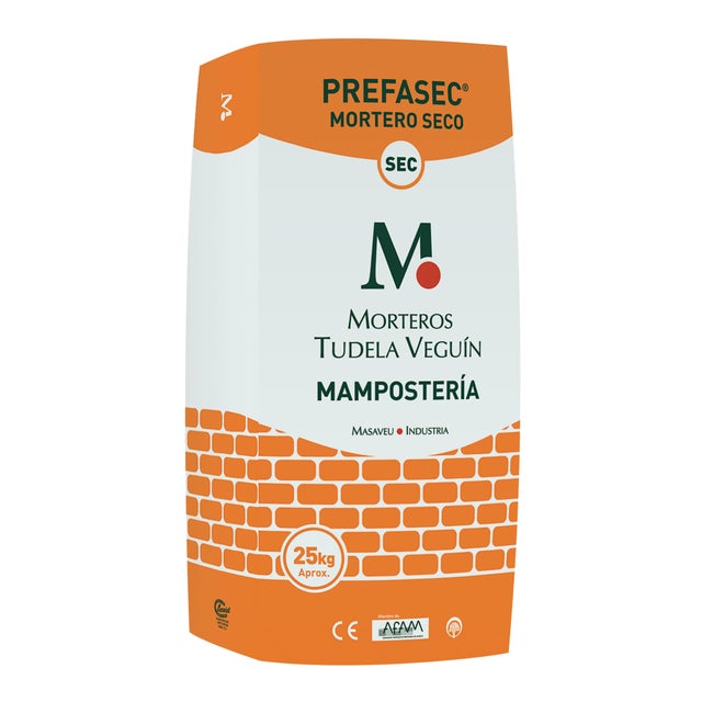 MORTERO SECO MAMPOSTERÍA BLANCO M7,5 HIDRÓFUGO TUDELA VEGUIN 25 KG