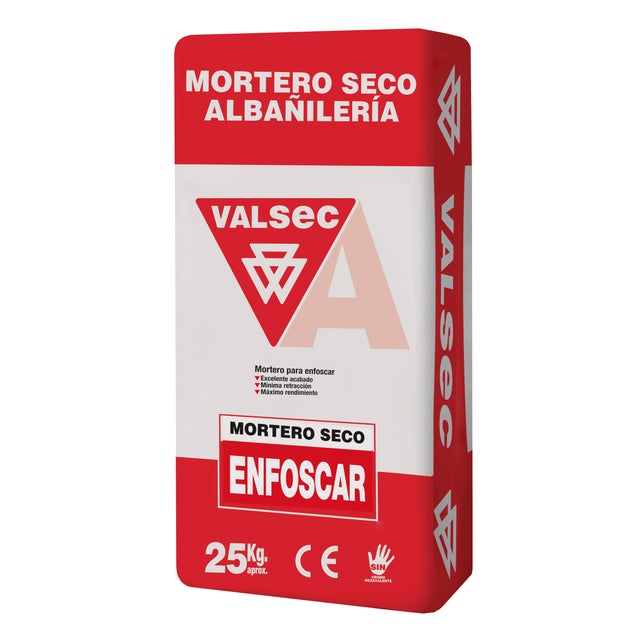 MORTERO ENFOSCAR RASEO VALSEC 25 KG GRIS