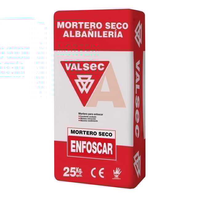 MORTERO ENFOSCAR RASEO VALSEC 25 KG GRIS