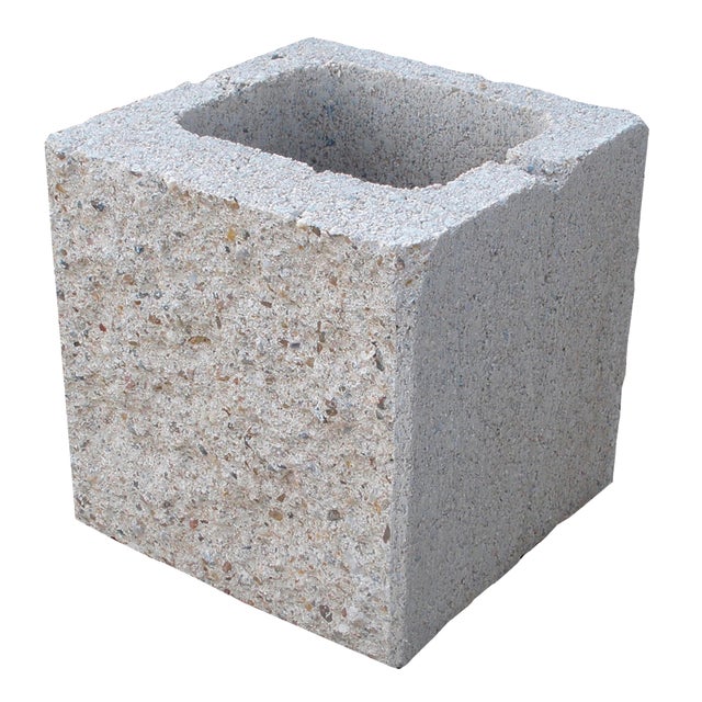 BLOQUE DE HORMIGÓN SPLIT MEDIO BEIGE 19X19X19 CM