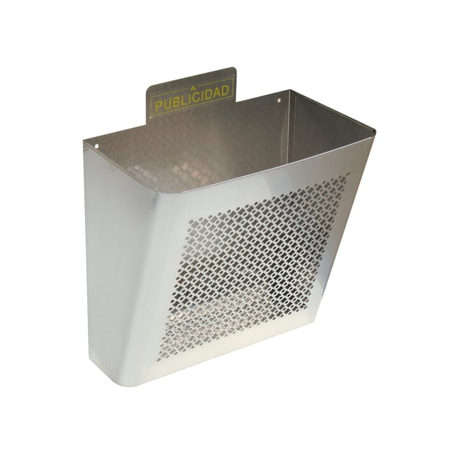 CESTA PUBLICIDAD METALICA 310 X 320 X 190 MM. ACERO INOXIDABLE ARREGUI