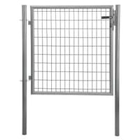 PUERTA METÁLICA POSTE REDONDO GALVANIZADA 1X1,5 M MALLA 100X50 MM - 1