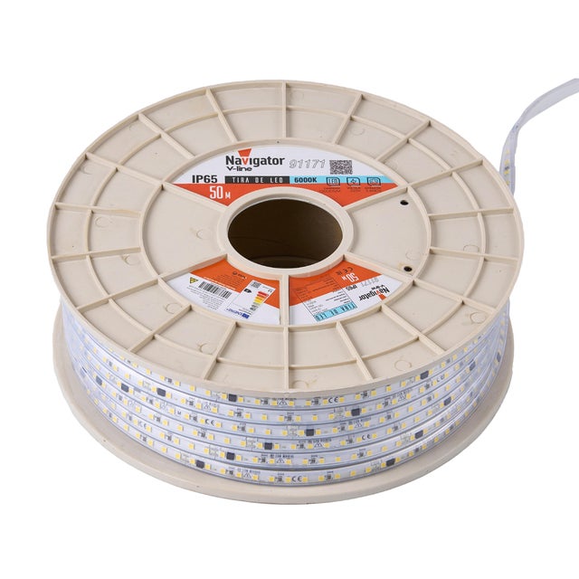 TIRA LED 230V AL CORTE 12W/M LUZ FRÍA IP65 