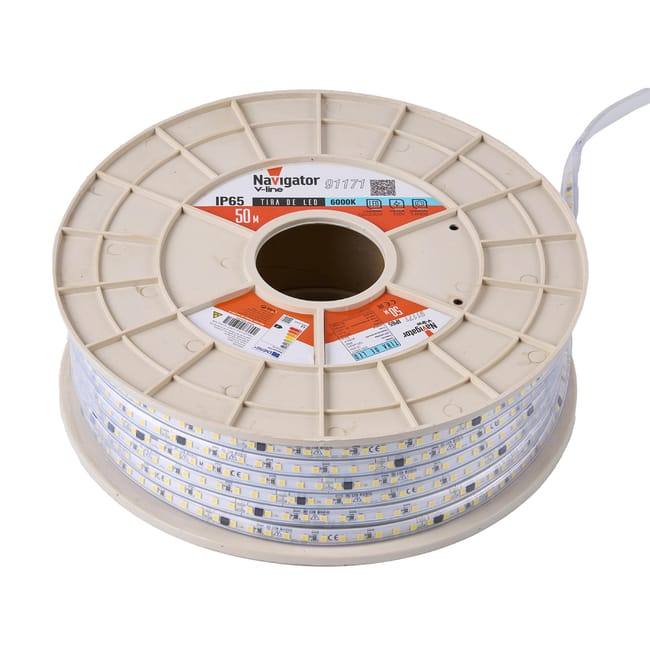 TIRA LED 230V AL CORTE 12W/M LUZ FRÍA IP65  - 1