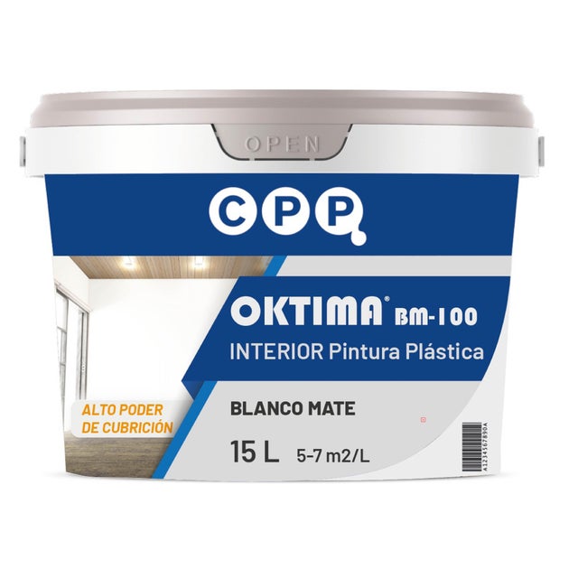 PINTURA PLASTICA BLANCA MATE 15L OKTIMA