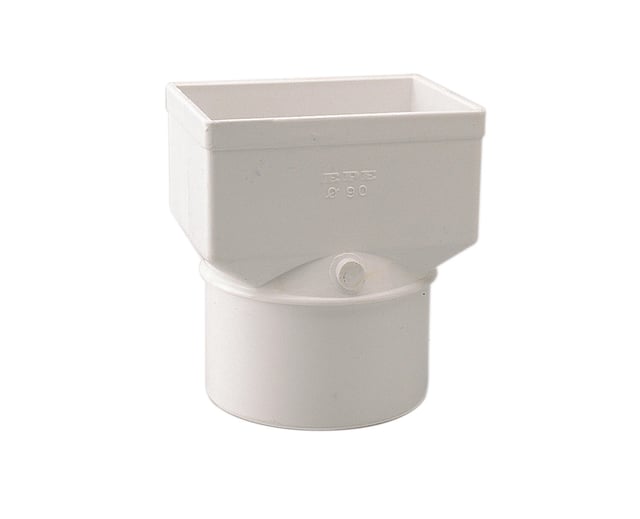 MANGUITO TRANSICIÓN EVACUACIÓN PLUVIALES TRAPECIAL PVC BLANCO