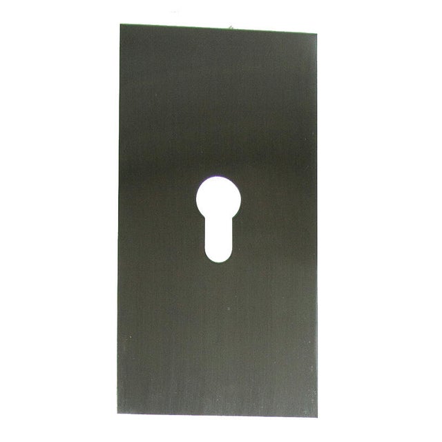 PLACA BOCALLAVE 80X160MM ACERO INOXIDABLE ACCESORIOS PARA PUERTA
