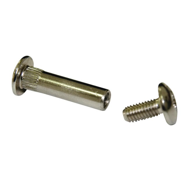 TORNILLOS DE ENSAMBLAJE PARA MUEBLES NIQUELADOS 5X8MM. 12UDS - 1