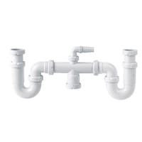 SIFÓN DOBLE BOTELLA CON RACOR EXTENSIBLE Ø1 1/2