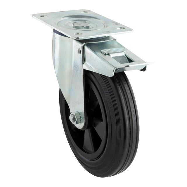 RUEDA 200MM GOMA. HASTA 200KG. LLANTA ACERO