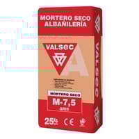 MORTERO SECO M7,5 HIDRÓFUGO VALSEC 25 KG GRIS - 1