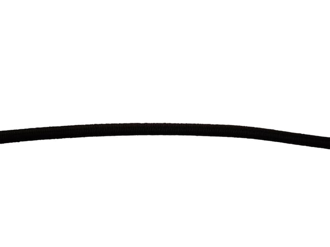 CUERDA POLIESTER ELÁSTICA TRENZADA CON ALMA 4MM.  1M NEGRO ROMBULL - 1
