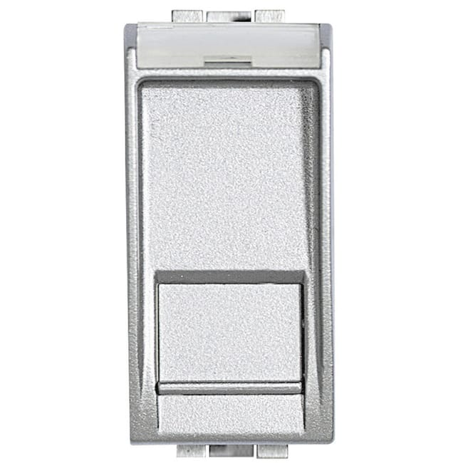 TOMA RED RJ45 ESTRECHO SERIE LIVING ALUMINIO - 1