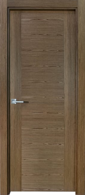 PUERTA INTERIOR EN BLOCK RECHAPADA HORIZONTAL  NOGAL 82,5 CM IZQUIERDA                       - 1