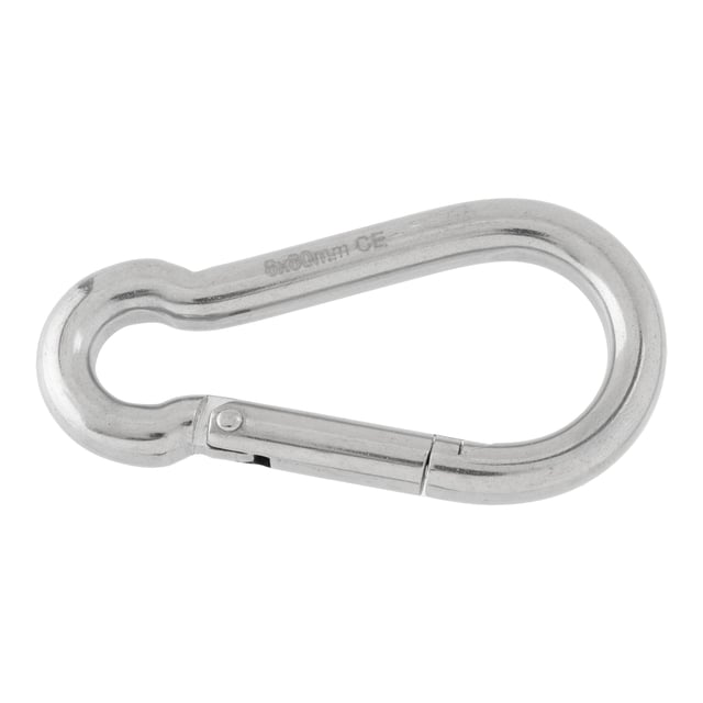 MOSQUETON  BOMBERO ACERO INOXIDABLE 8 MM. 2 UDS