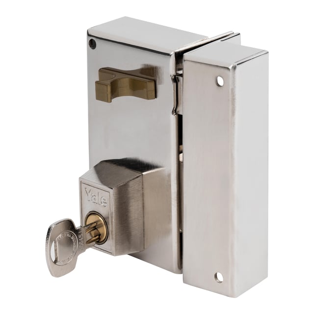 CERRADURA SOBREPONER 60  MM. NIQUELADA 56 A DERECHA YALE