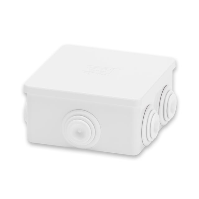 CAJA DE REGISTRO ELÉCTRICO ESTANCA 80X80X40MM PARA SUPERFICIE DE EXTERIOR CON TAPA A PRESIÓN