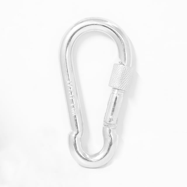 MOSQUETON BOMBERO GALVANIZADO CON VIROLA 6MM. 4 UDS