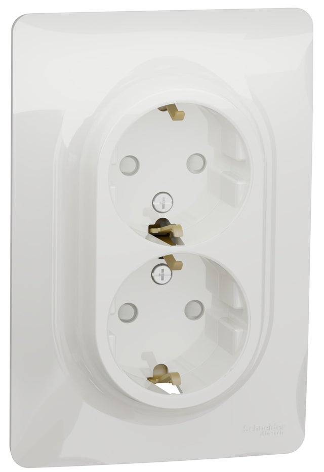 SCHUKO DOBLE SERIE NEW UNICA BLANCO