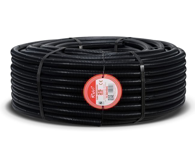 TUBO CORRUGADO ARTICULADO NEGRO 25MM 75M - 1