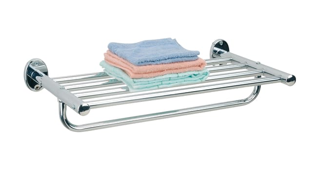 TOALLERO DE BAÑO PARED METALICO CROMADO - 1