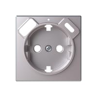 TAPA SCHUKO+2USB SERIE SKY PLATA - 1