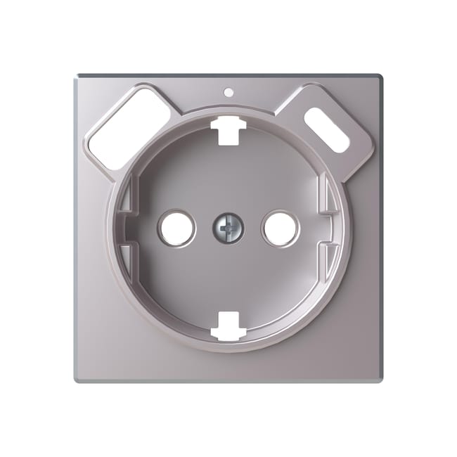 TAPA SCHUKO+2USB SERIE SKY PLATA - 1