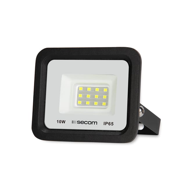 PROYECTOR LED 10W LUZ FRIA IP65 NEGRO SECOM - 1