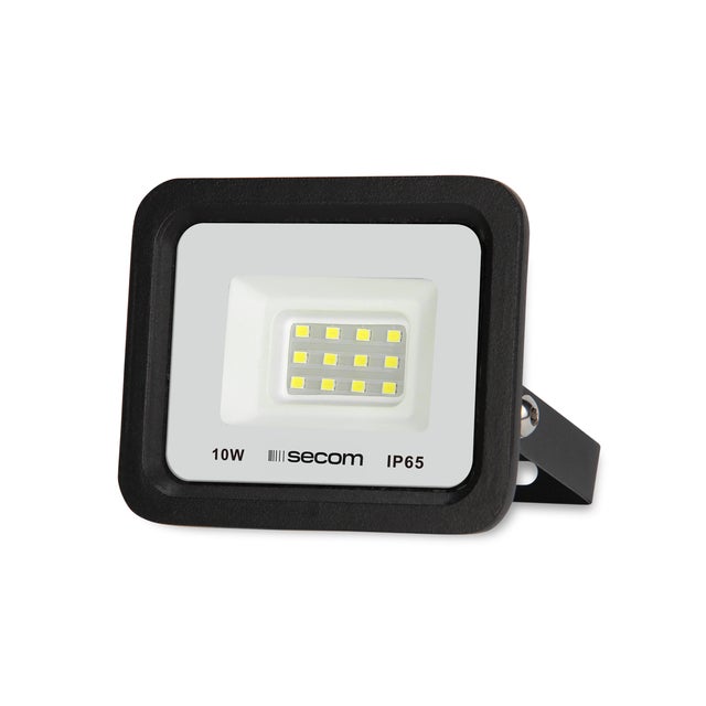 PROYECTOR LED 10W LUZ FRIA IP65 NEGRO SECOM