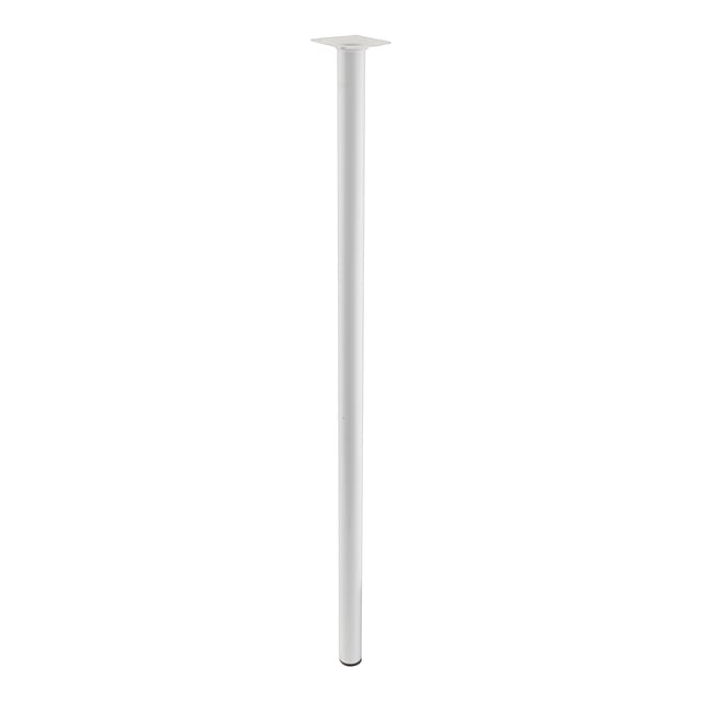 PATA MUEBLE ACERO REDONDA 800MM 30MM BLANCA.