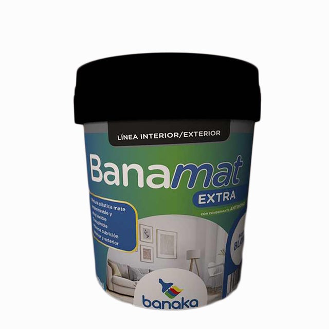 PINTURA PLASTICA BLANCA MATE 750ML BANAMAT EXTRA