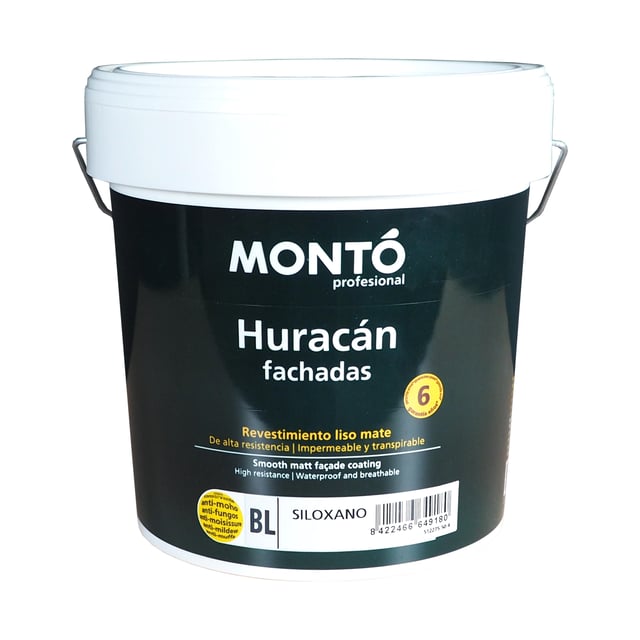 BASE PINTURA FACHADAS SILOXANO MATE HURACAN 12L TONOS MEDIOS