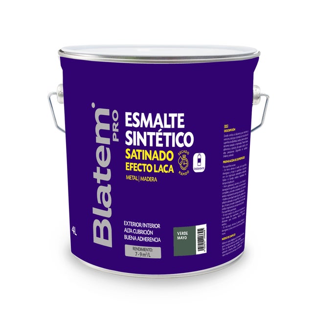 ESMALTE SINTETICO SATINADO 4L VERDE MAYO