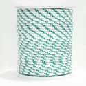 CUERDA POLIPROPILENO TRENZADA CON ALMA 8MM. 1M BLANCA CON PINTAS VERDES ROMBULL - 1
