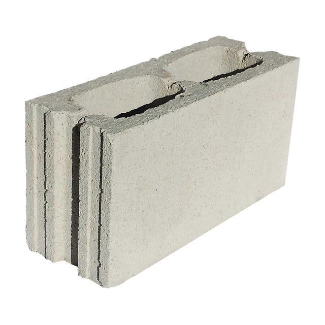 BLOQUE DE HORMIGÓN LISO HIDRÓFUGO BLANCO 39X19X14 CM
